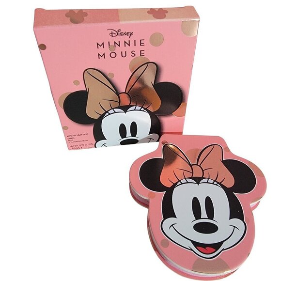 DISNEY MINNIE MOUSE Highlighter Duo Revolution Makeup London Beauty Blush NEW - Picture 5 of 12